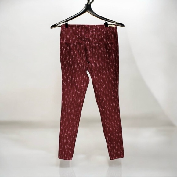 🌻Anthropologie {Pilcro} The Serif Printed Corduroy  Boho Jean Leggings Size 26 - Picture 5 of 11
